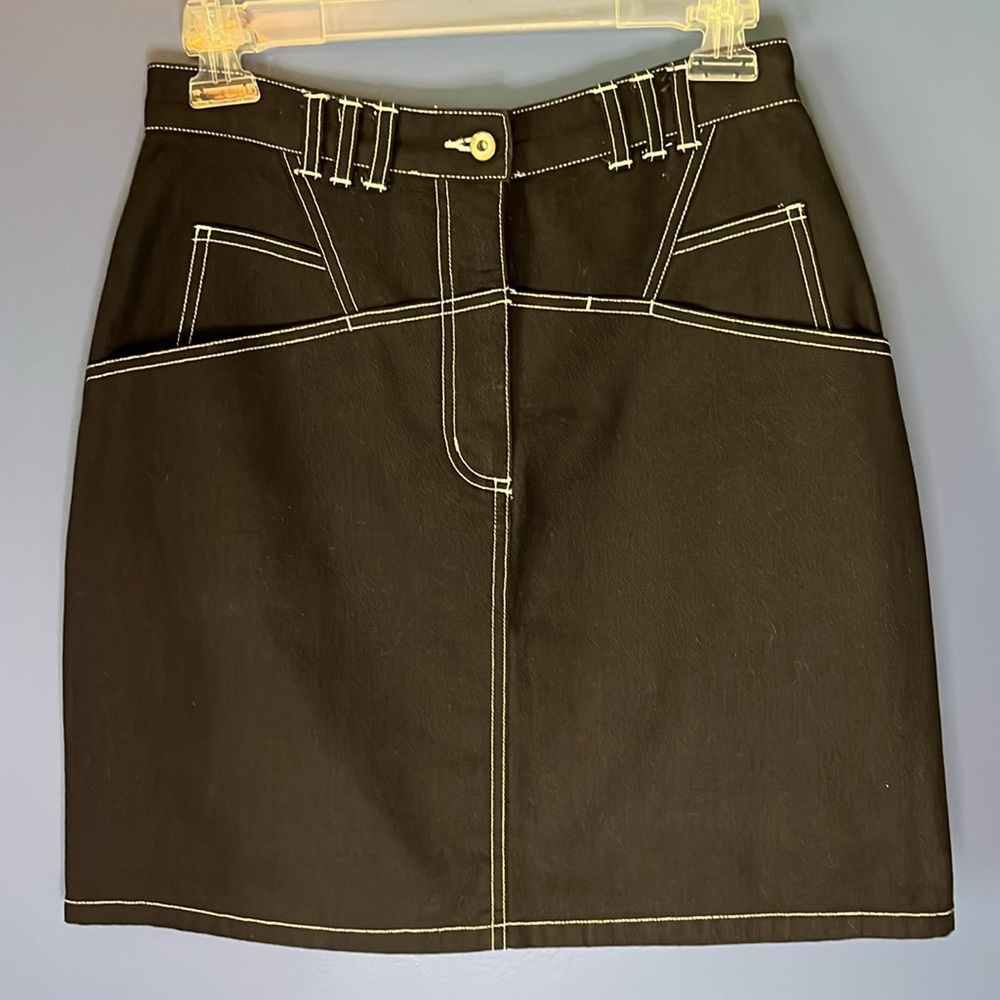 Bernard Sport- black denim with white stitching. Cute details 100 cotton sporty
